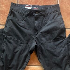 Kirkland Signature Black Straight-Leg Utility Pants